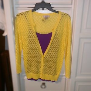 Loft Yellow Cardigan